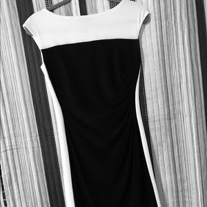 Women's Chaps Colorblock Sheath Dress, White/Black